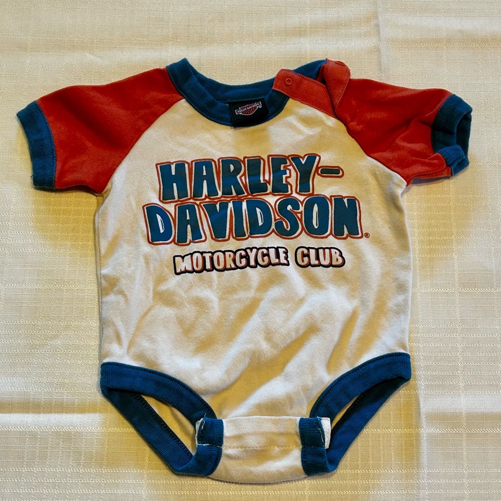 Harley-Davidson Motorcycle Club Infant Bodysuit 0-3 Months